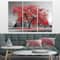 Designart - Big Red Tree on Foggy Day - Landscape Canvas Art Print